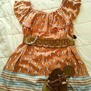 🎁Multi-Style Burnt Orange Sun Dress